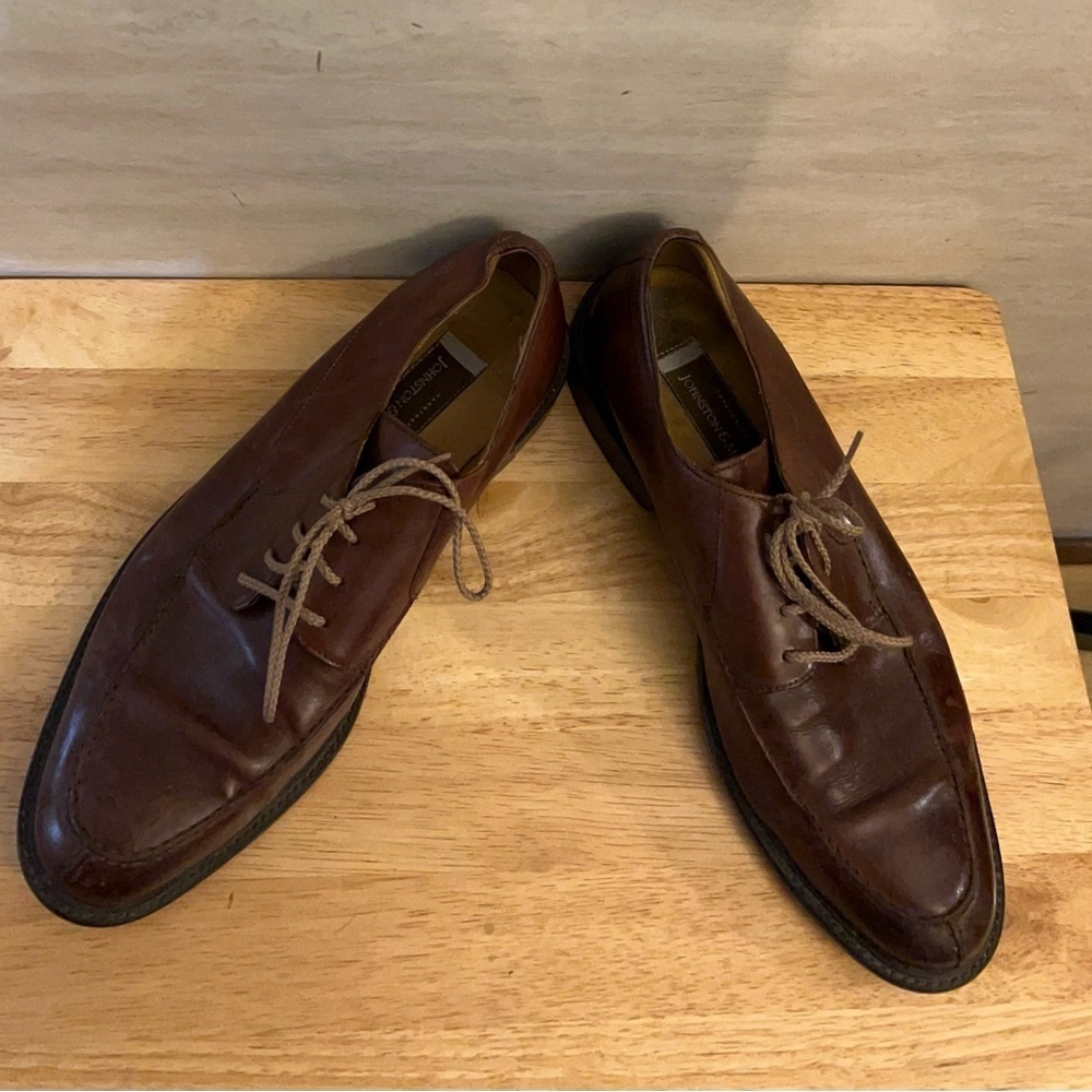 Johnston & Murphy Dark Brown Leather Oxfords